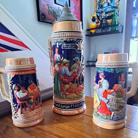 Other 3piece 196sera German Beer Stein Set Poshmark